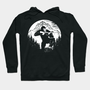 Bigfoot Mountains Funny Hunting Hoodie